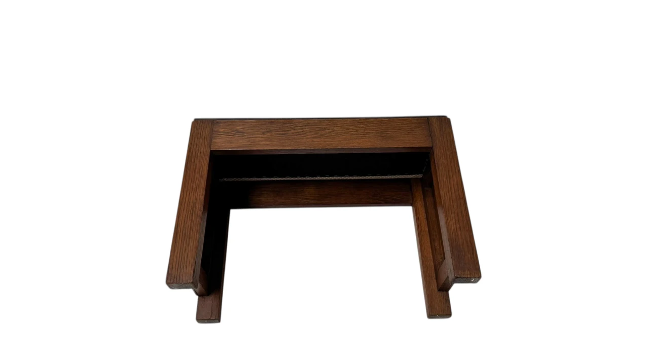 Art Deco Modernist Stool with De Ploeg fabric, 1920s